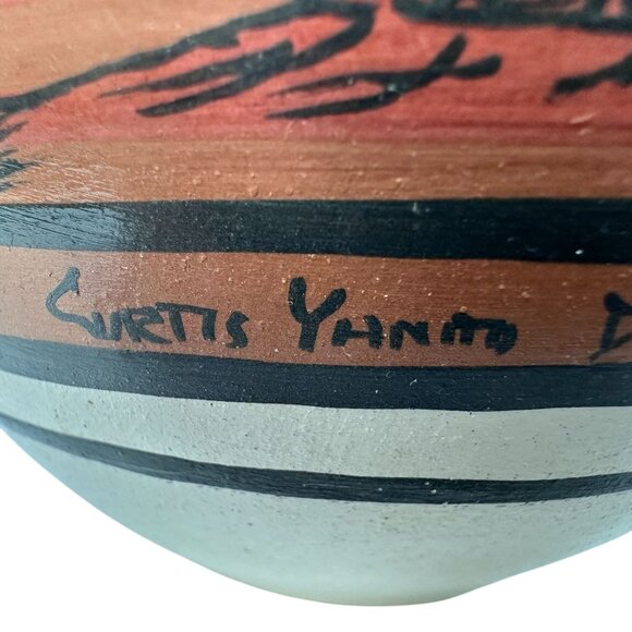 Curtis‎ Yanito Dine Nizhoni Navajo Pottery Valley Wind Authentic Signed Handmade - Picture 3 of 13